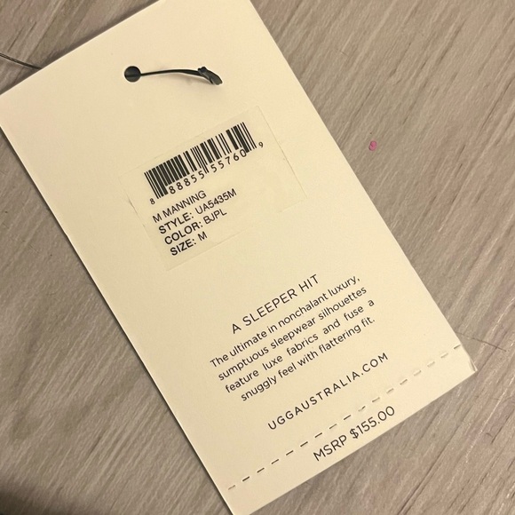 NWT UGG Kalib Sherpa lined Flannel Bath Robe - Picture 5 of 9